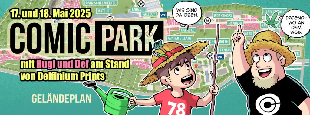 David Füleki und Marcel "Hugi" Hugenschütt beim Comic Park Erfurt 2025